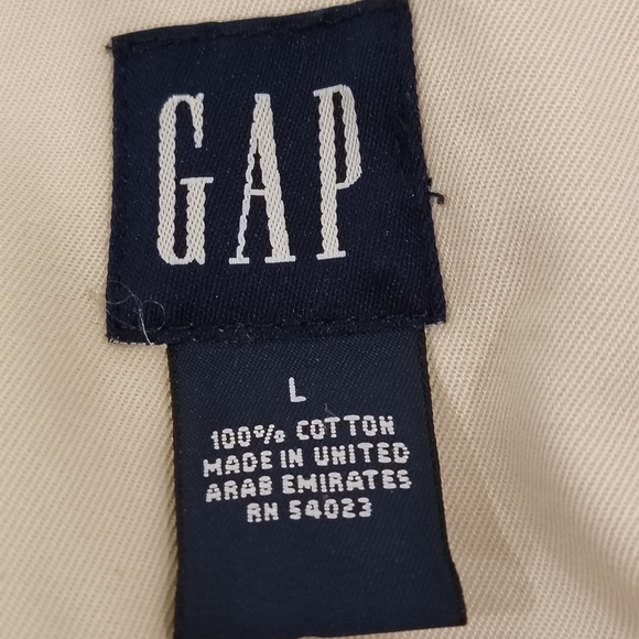 GAP Womens LG 100% Cotton Cream Colored Denim Utility Jacket Classic Rodeo - Picture 7 of 8